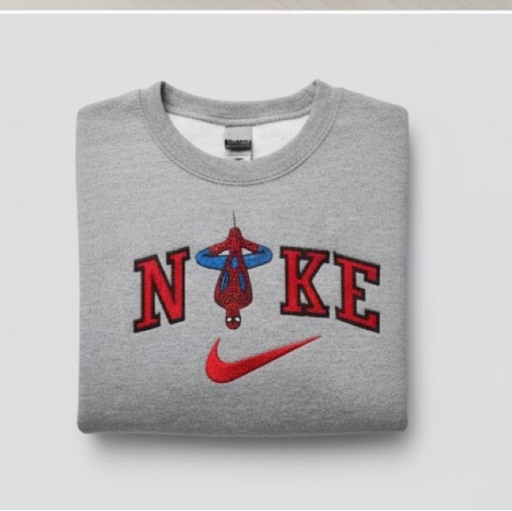 Gildan Gray Crewneck Sweater - Picture 8 of 9